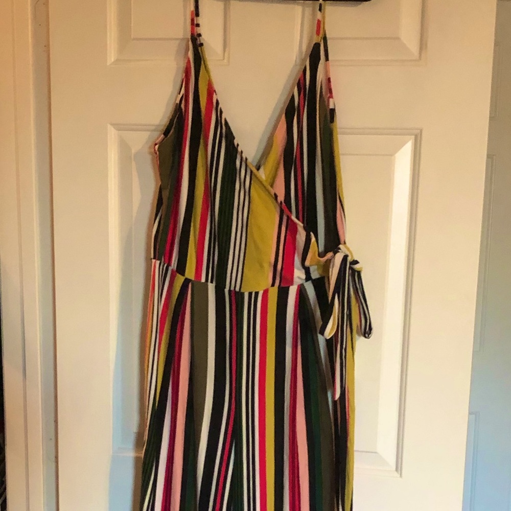 Vertical Rainbow Stripe Jumpsuit